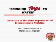 BRINGINGTO WATER