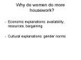 Why do women do more housework PowerPoint PPT Presentation