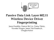 Passive Data Link Layer 802'11 Wireless Device Driver Fingerprinting