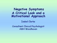 Negative Symptoms