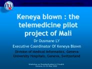 Keneya blown : the telemedicine pilot project of Mali