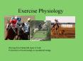 Exercise Physiology PowerPoint PPT Presentation