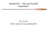 MiniBooNE The Last Fun HEP Experiment