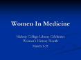 Women In Medicine PowerPoint PPT Presentation