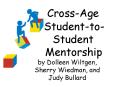 Cross-Age Student-to-Student   Mentorship by Dolleen Wiltgen, Sherry Wiedman, and Judy Bullard PowerPoint PPT Presentation