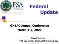 Federal          Update PowerPoint PPT Presentation