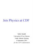Jets Physics at CDF PowerPoint PPT Presentation