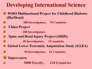Developing International Science