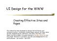 UI Design for the WWW PowerPoint PPT Presentation