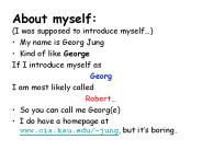 About myself: