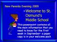 New Parents Evening 2009 PowerPoint PPT Presentation