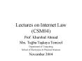 Lectures on Internet Law CSM04 PowerPoint PPT Presentation