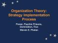Organization Theory: Strategy Implementation Process PowerPoint PPT Presentation