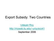 Export Subsidy: Two Countries