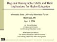 Regional Demographic Shifts and Their Implications for Higher Education PowerPoint PPT Presentation