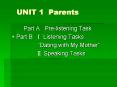 UNIT 1 Parents PowerPoint PPT Presentation