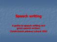Speech%20writing PowerPoint PPT Presentation