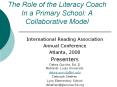 The Role of the Literacy Coach In a Primary School: A Collaborative Model PowerPoint PPT Presentation