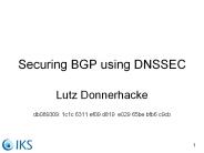 Securing BGP using DNSSEC
