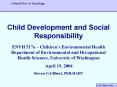 Child Development and Social Responsibility PowerPoint PPT Presentation