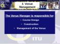 3' Venue Management PowerPoint PPT Presentation