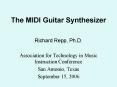 The MIDI Guitar Synthesizer PowerPoint PPT Presentation