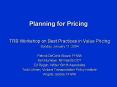 Planning for Pricing PowerPoint PPT Presentation