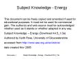Subject Knowledge - Energy PowerPoint PPT Presentation