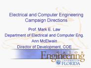 Electrical and Computer Engineering Campaign Directions