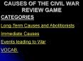 CAUSES OF THE CIVIL WAR REVIEW GAME PowerPoint PPT Presentation