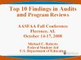 Top 10 Findings in Audits and Program Reviews PowerPoint PPT Presentation
