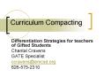 Curriculum Compacting PowerPoint PPT Presentation