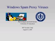 Windows Spam Proxy Viruses