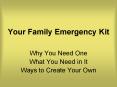 Your Family Emergency Kit PowerPoint PPT Presentation