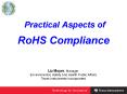 Practical Aspects of RoHS Compliance PowerPoint PPT Presentation