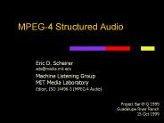 MPEG-4 Structured Audio
