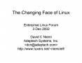 The Changing Face of Linux PowerPoint PPT Presentation