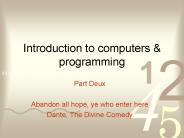 Introduction to computers