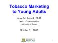 Tobacco Marketing to Young Adults PowerPoint PPT Presentation