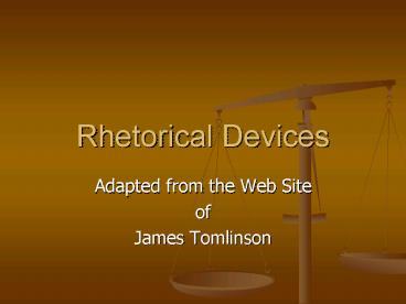 Rhetorical Devices