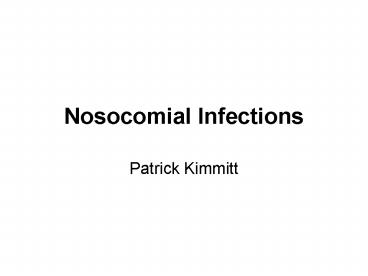 Nosocomial Infections