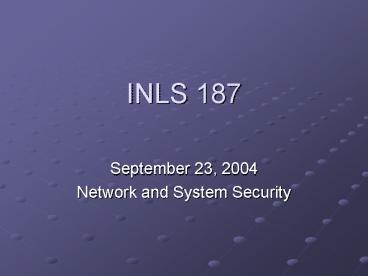 INLS 187