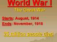 World War I The Great War PowerPoint PPT Presentation