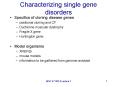 Characterizing single gene disorders PowerPoint PPT Presentation