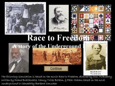 Race to Freedom A story of the Underground Railroad
