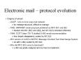 Electronic mail protocol evolution PowerPoint PPT Presentation