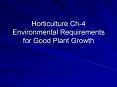 Horticulture Ch4 Environmental Requirements for Good Plant Growth PowerPoint PPT Presentation