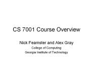 CS 7001 Course Overview