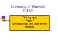 University of Warwick ELTAM PowerPoint PPT Presentation