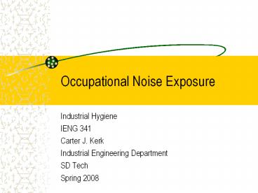 Occupational Noise Exposure